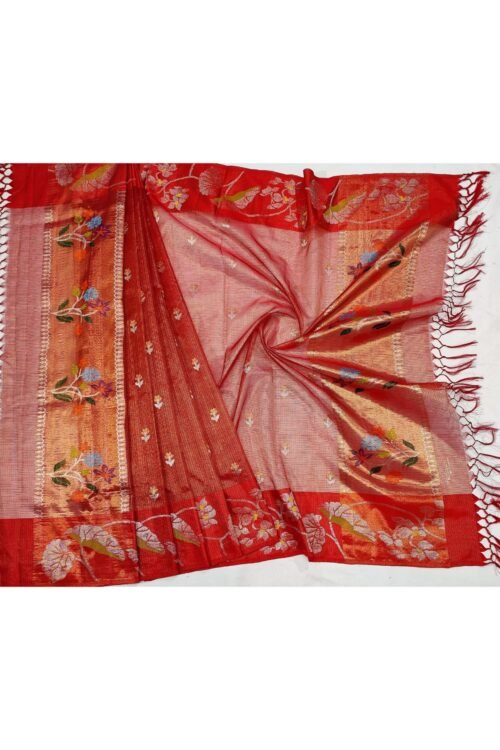 PURE GOLD TISSUE BOTH SIDE PAITHANI BORDER ZARIKOTA HANDLOOM DUPATTA D-90