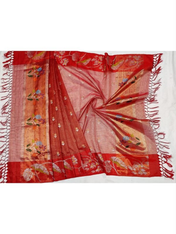 PURE GOLD TISSUE BOTH SIDE PAITHANI BORDER ZARIKOTA HANDLOOM DUPATTA D-84