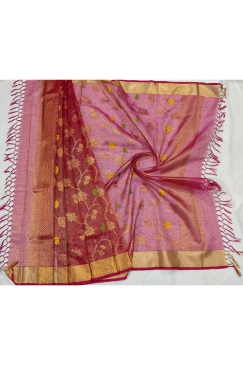 PURE GOLD TISSUE ALL OVER JAAL ZARIKOTA HANDLOOM DUPATTA D-92