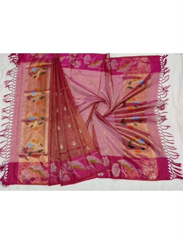 PURE GOLD TISSUE BOTH SIDE PAITHANI BORDER ZARIKOTA HANDLOOM DUPATTA D-94