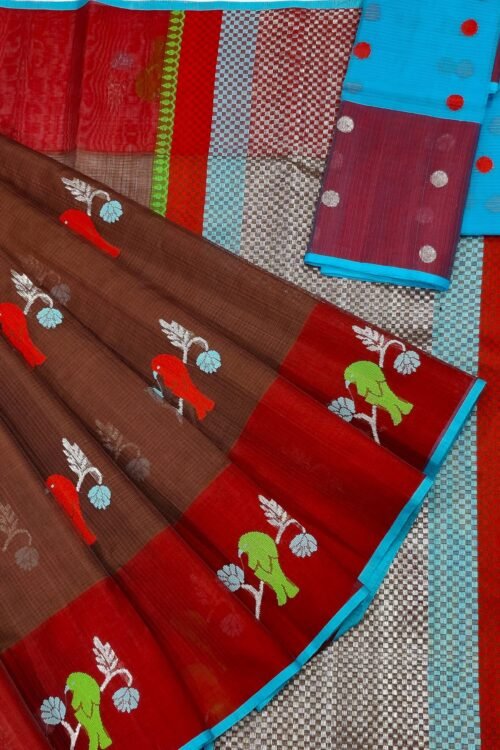 PURE ZARIKOTA HANDLOOM BUTA SAREE WITH BLOUSE B691