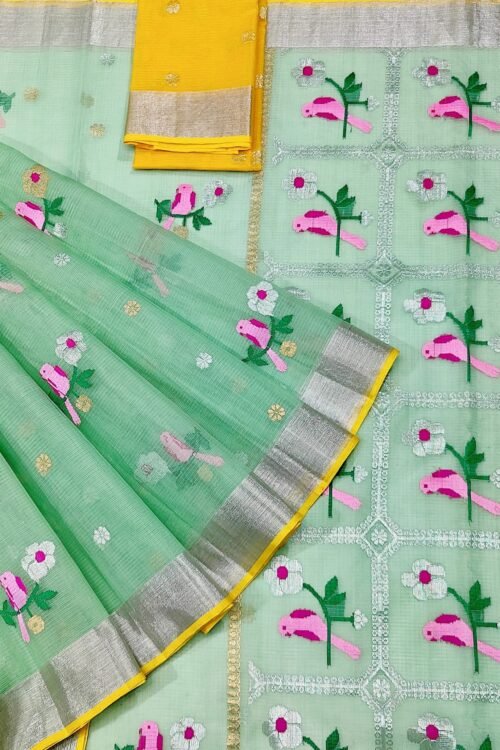 PURE ZARIKOTA HANDLOOM BUTA SAREE WITH BLOUSE B703