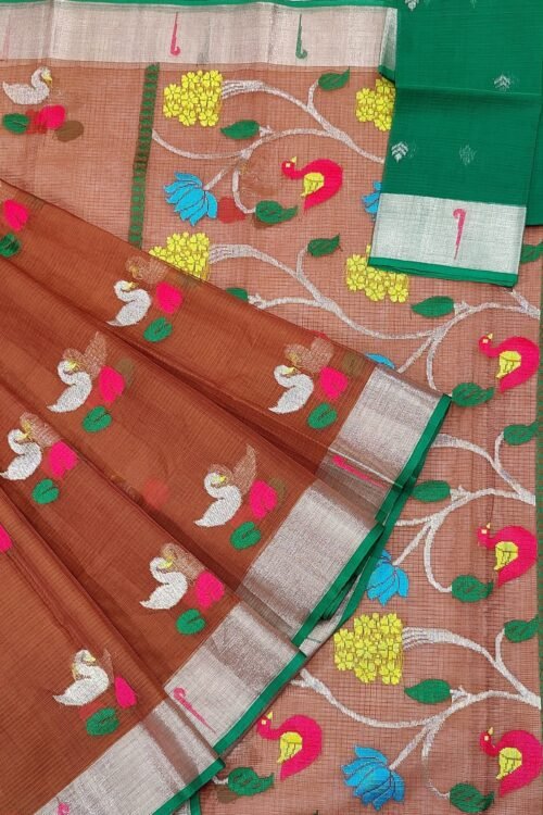 PURE ZARIKOTA HANDLOOM BUTA SAREE WITH BLOUSE B692
