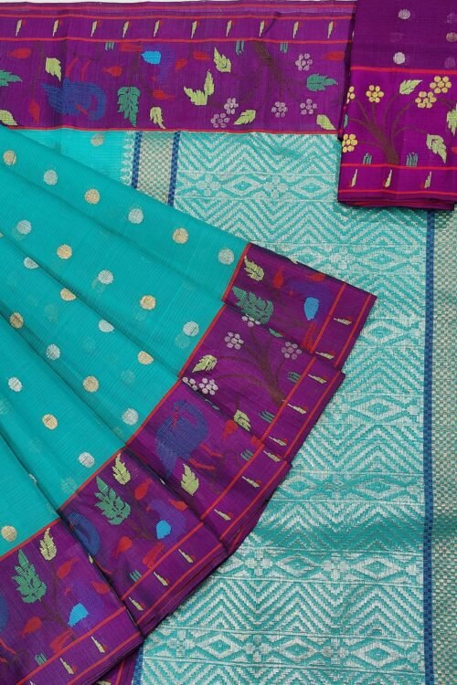PURE BOTH SIDE PAITHANI BORDER ZARIKOTA HANDLOOM SAREE S-74