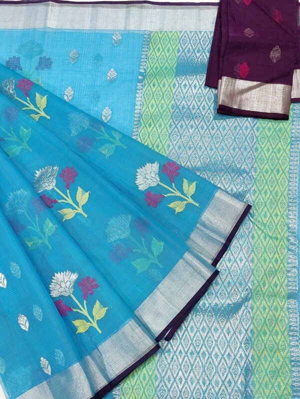 PURE ZARIKOTA HANDLOOM BUTA SAREE WITH BLOUSE B625