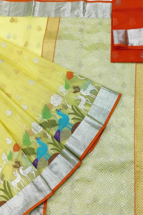 PURE SKIRT DESIGN ZARIKOTA HANDLOOM SAREE S-128