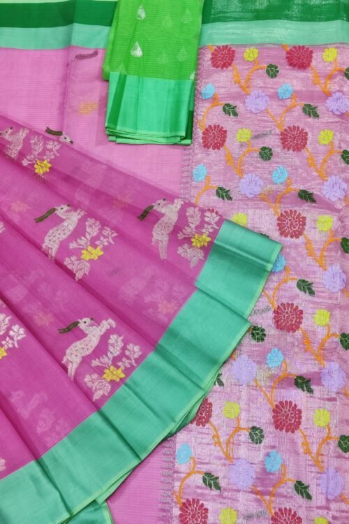 PURE ZARIKOTA HANDLOOM BUTA SAREE WITH BLOUSE B644