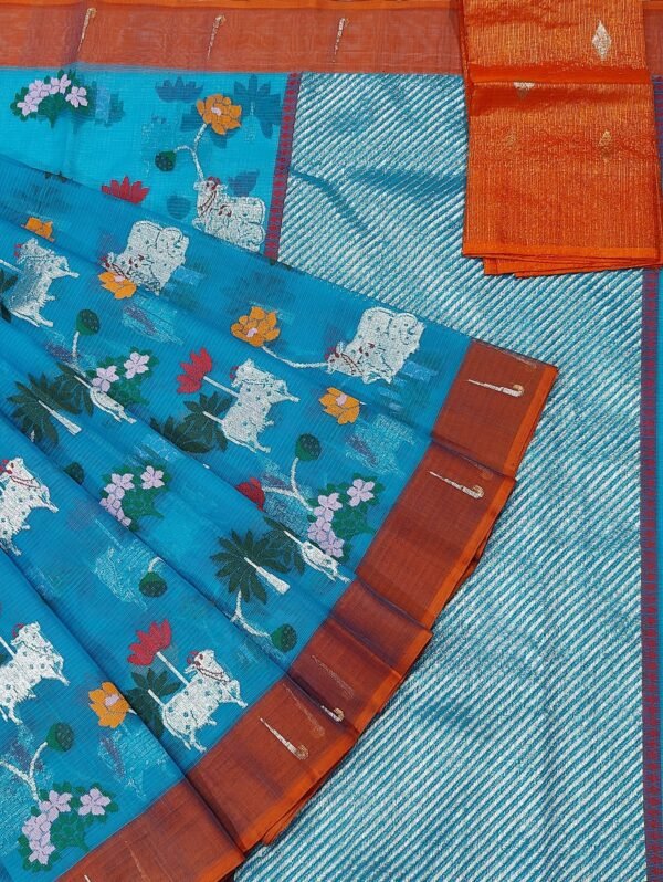 PURE ALL OVER JAAL ZARIKOTA HANDLOOM SAREE WITH BLOUSE_J279