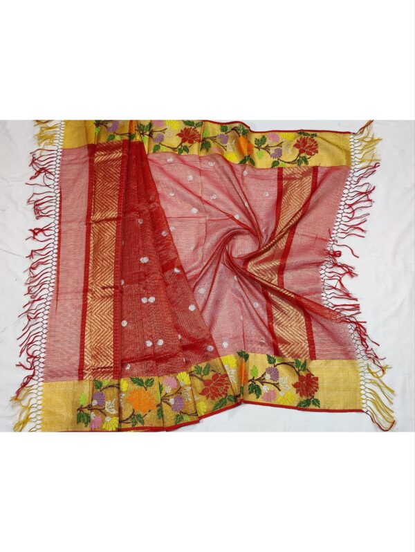PURE GOLD TISSUE BOTH SIDE PAITHANI BORDER ZARIKOTA HANDLOOM DUPATTA D-76