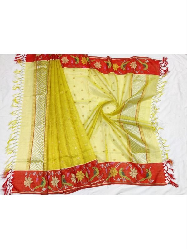PURE GOLD TISSUE BOTH SIDE PAITHANI BORDER ZARIKOTA HANDLOOM DUPATTA D-78