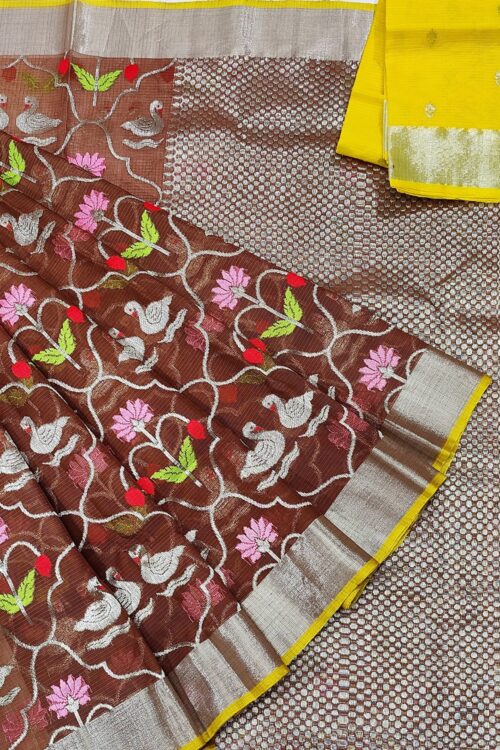 PURE ALL OVER JAAL ZARIKOTA HANDLOOM SAREE WITH BLOUSE_J303
