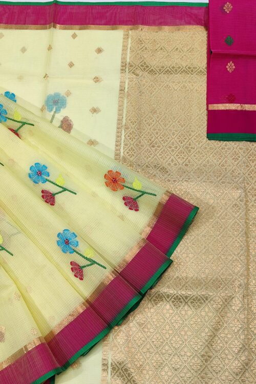 PURE ZARIKOTA HANDLOOM BUTA SAREE WITH BLOUSE B773