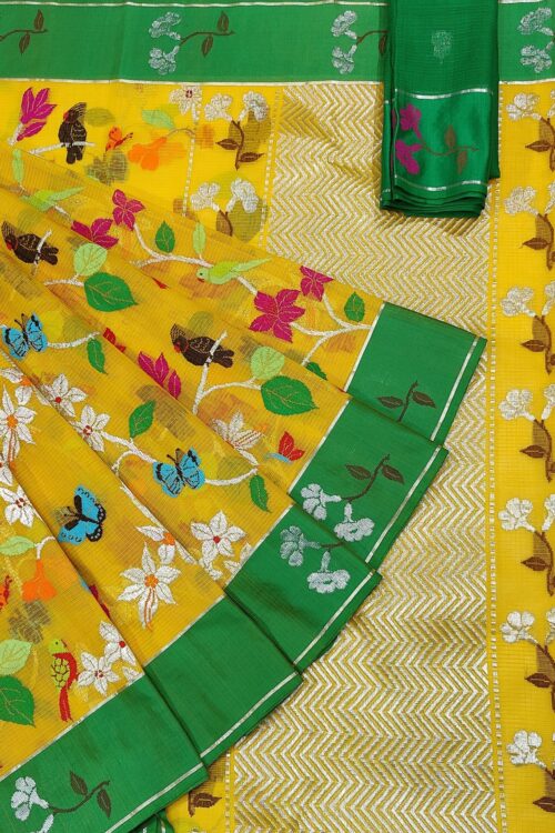 PURE ALL OVER JAAL ZARIKOTA HANDLOOM SAREE WITH BLOUSE_J323