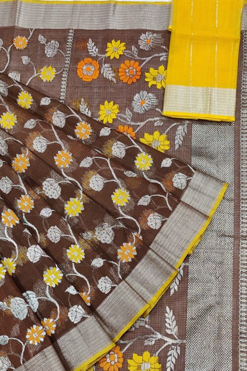 PURE ALL OVER JAAL ZARIKOTA HANDLOOM SAREE WITH BLOUSE_J322