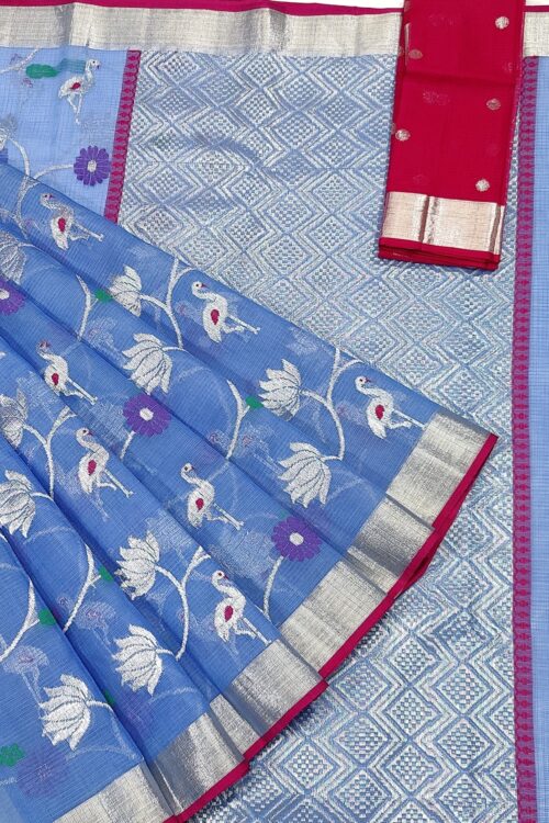 PURE ALL OVER JAAL ZARIKOTA HANDLOOM SAREE WITH BLOUSE_J320