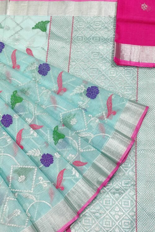 PURE ALL OVER JAAL ZARIKOTA HANDLOOM SAREE WITH BLOUSE_J325