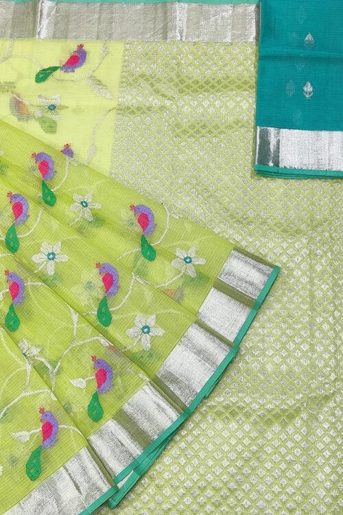 PURE ALL OVER JAAL ZARIKOTA HANDLOOM SAREE WITH BLOUSE_J331