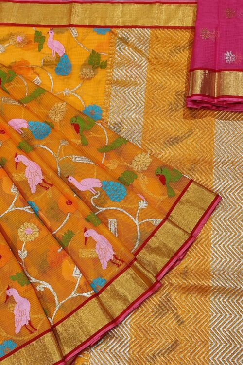 PURE ALL OVER JAAL ZARIKOTA HANDLOOM SAREE WITH BLOUSE_J335