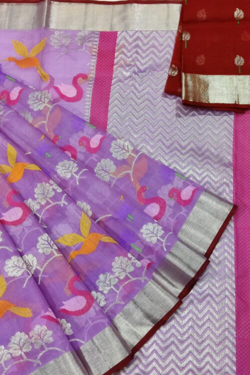 PURE ALL OVER JAAL ZARIKOTA HANDLOOM SAREE WITH BLOUSE_J314