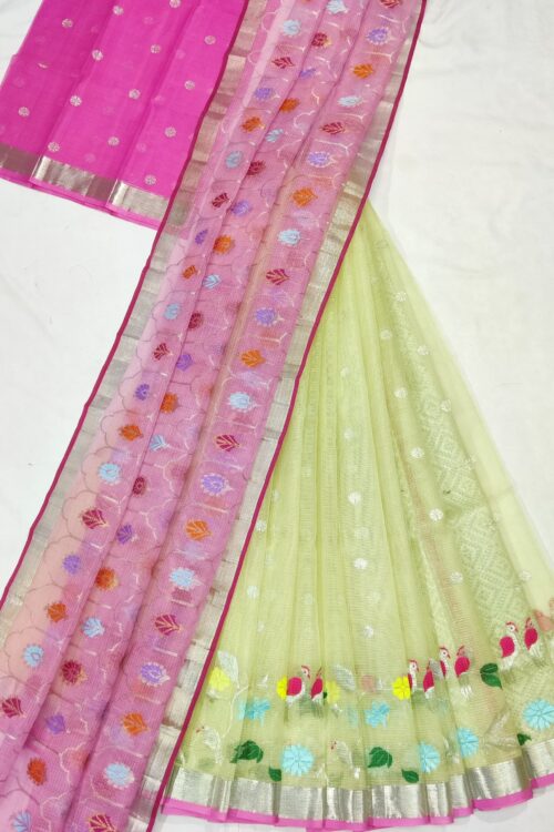 PURE ZARIKOTA HANDLOOM LEHANGA MATERIAL SET – L70