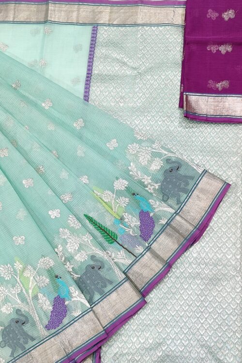 PURE SKIRT DESIGN ZARIKOTA HANDLOOM SAREE S-150