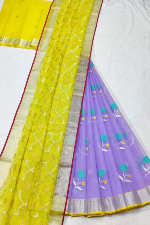 PURE ZARIKOTA HANDLOOM LEHANGA MATERIAL SET – L68
