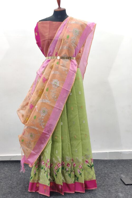 PURE ZARIKOTA HANDLOOM LEHANGA MATERIAL SET – L77