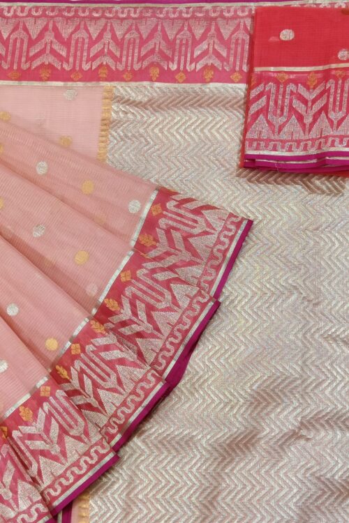 PURE BOTH SIDE KANCHI BORDER ZARIKOTA HANDLOOM SAREE K-40