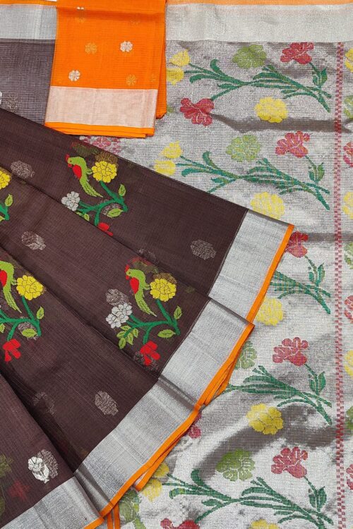 PURE ZARIKOTA HANDLOOM BUTA SAREE WITH BLOUSE B774