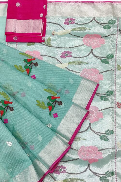 PURE ZARIKOTA HANDLOOM BUTA SAREE WITH BLOUSE B779