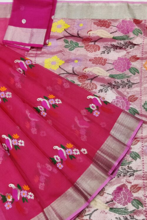 PURE ZARIKOTA HANDLOOM BUTA SAREE WITH BLOUSE B782