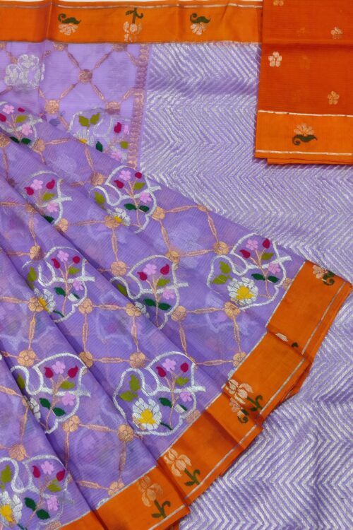 PURE ALL OVER JAAL ZARIKOTA HANDLOOM SAREE WITH BLOUSE_J341