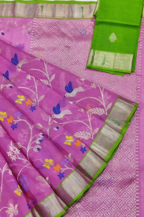 PURE ALL OVER JAAL ZARIKOTA HANDLOOM SAREE WITH BLOUSE_J342