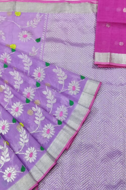 PURE ALL OVER JAAL ZARIKOTA HANDLOOM SAREE WITH BLOUSE_J343
