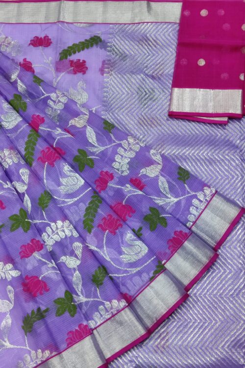 PURE ALL OVER JAAL ZARIKOTA HANDLOOM SAREE WITH BLOUSE_J343