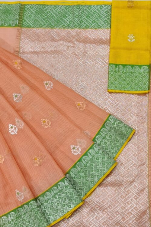 PURE BOTH SIDE KANCHI BORDER ZARIKOTA HANDLOOM SAREE K-41