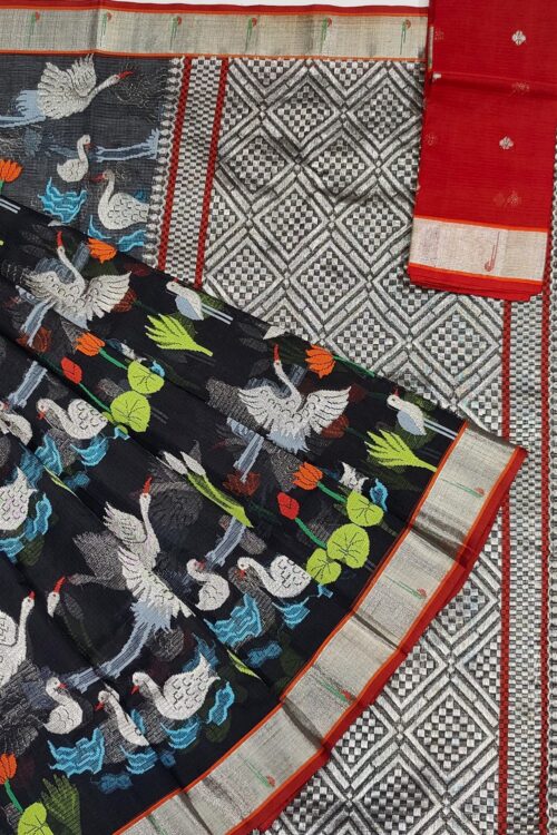 PURE ALL OVER JAAL ZARIKOTA HANDLOOM SAREE WITH BLOUSE_J345