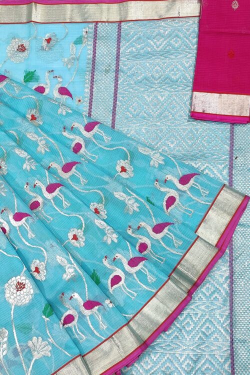 PURE ALL OVER JAAL ZARIKOTA HANDLOOM SAREE WITH BLOUSE_J344
