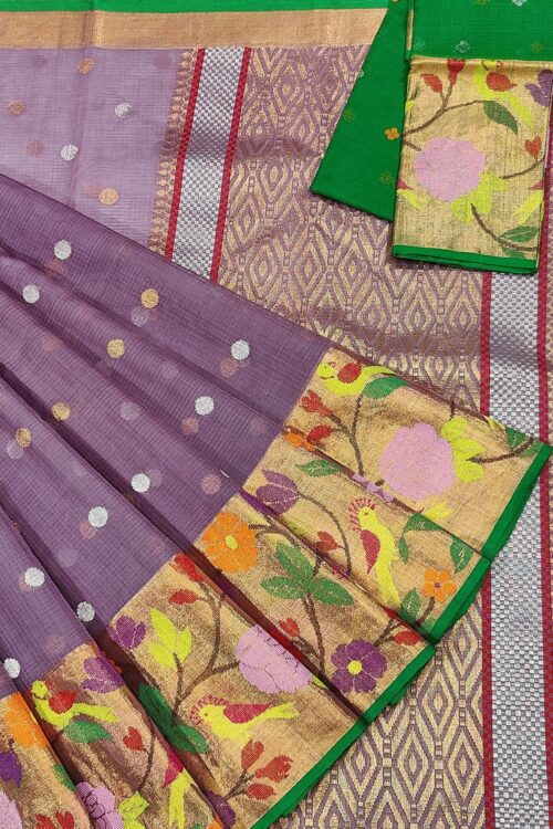 PURE BOTH SIDE PAITHANI BORDER ZARIKOTA HANDLOOM SAREE S-81