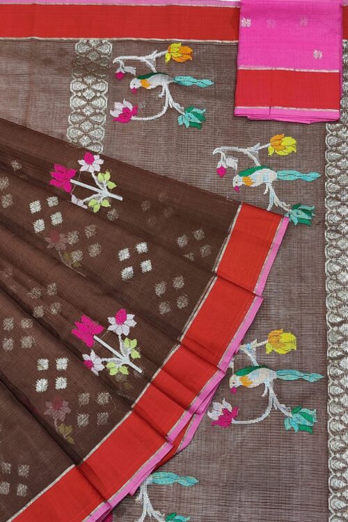 PURE ZARIKOTA HANDLOOM BUTA SAREE WITH BLOUSE B812