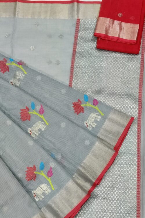 PURE ZARIKOTA HANDLOOM BUTA SAREE WITH BLOUSE B823