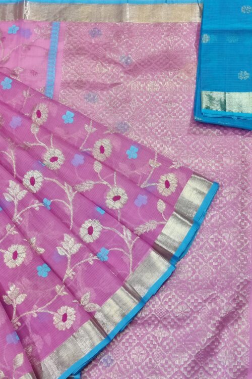 PURE ALL OVER JAAL ZARIKOTA HANDLOOM SAREE WITH BLOUSE_J352