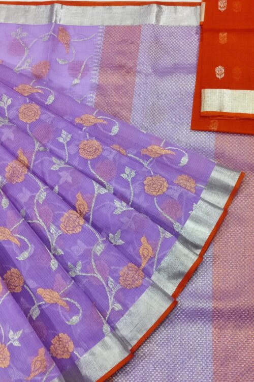 PURE ALL OVER JAAL ZARIKOTA HANDLOOM SAREE WITH BLOUSE_J356