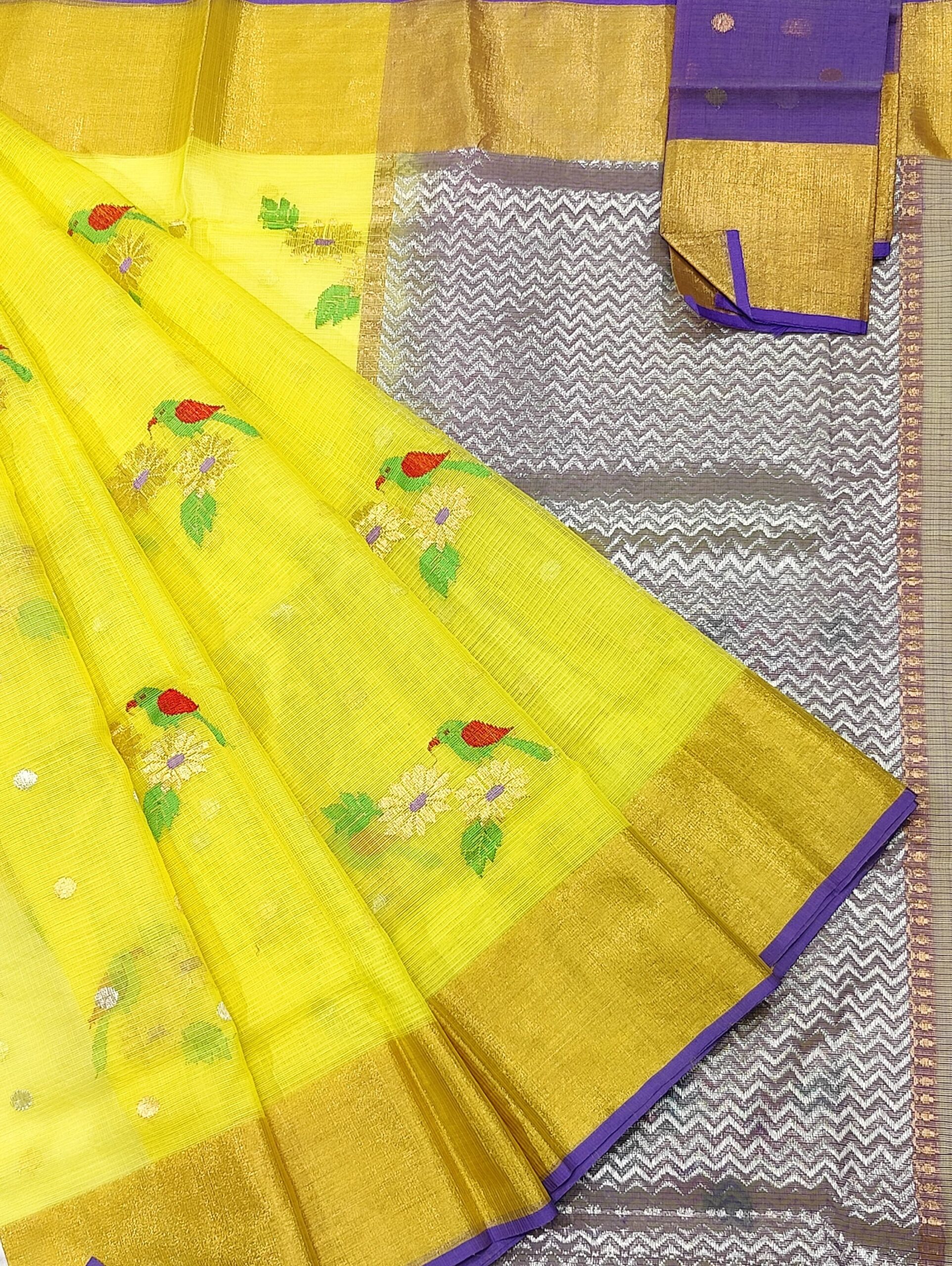 PURE ZARIKOTA HANDLOOM BUTA SAREE WITH BLOUSE B853