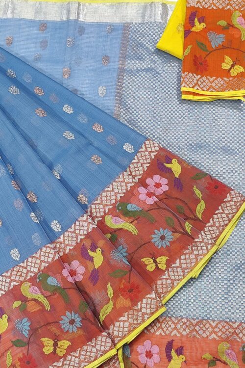 PURE BOTH SIDE PAITHANI BORDER ZARIKOTA HANDLOOM SAREE S-83