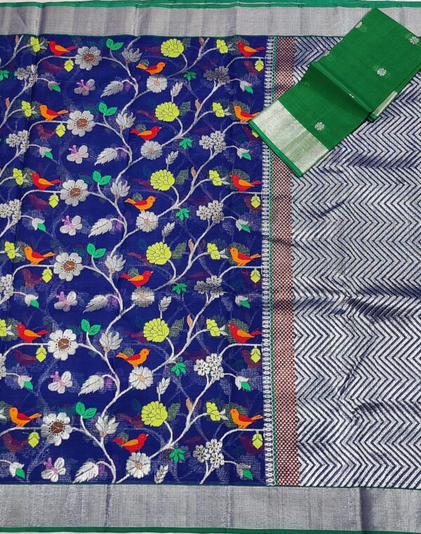PURE ALL OVER JAAL ZARIKOTA HANDLOOM SAREE WITH BLOUSE_J330 - Image 3