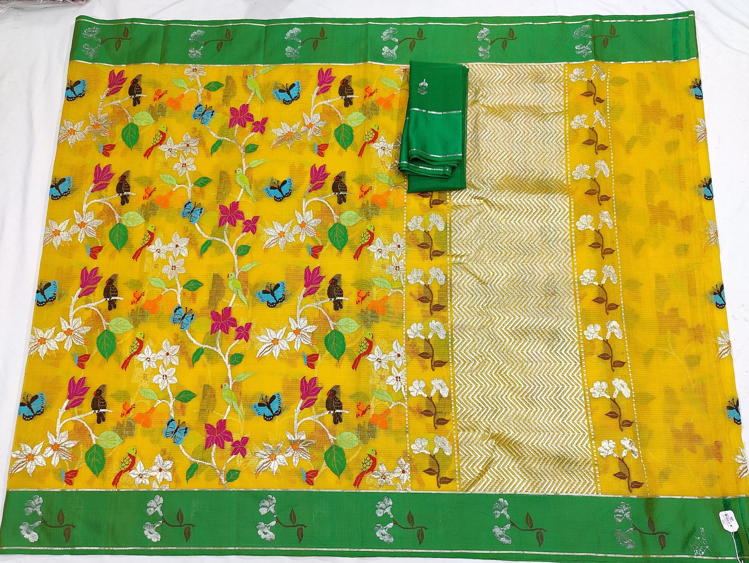 PURE ALL OVER JAAL ZARIKOTA HANDLOOM SAREE WITH BLOUSE_J323 - Image 4