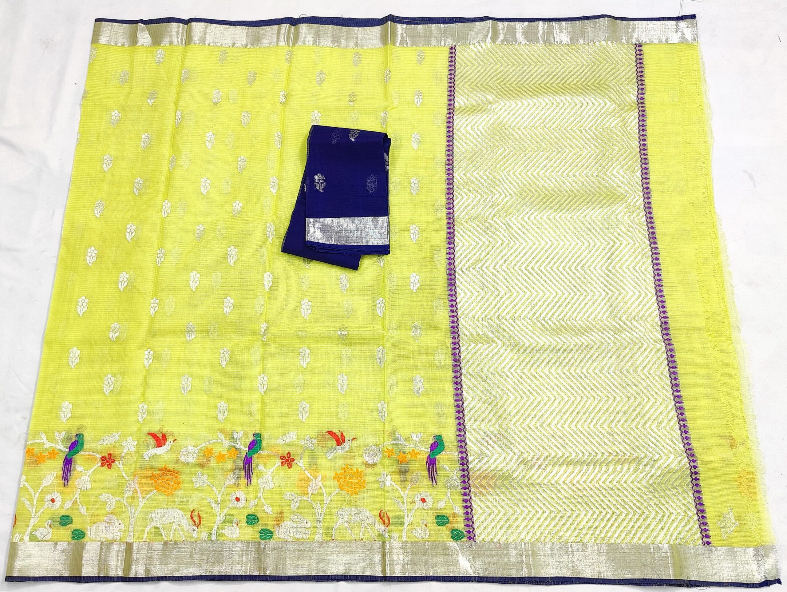 PURE SKIRT DESIGN ZARIKOTA HANDLOOM SAREE S-156 - Image 4
