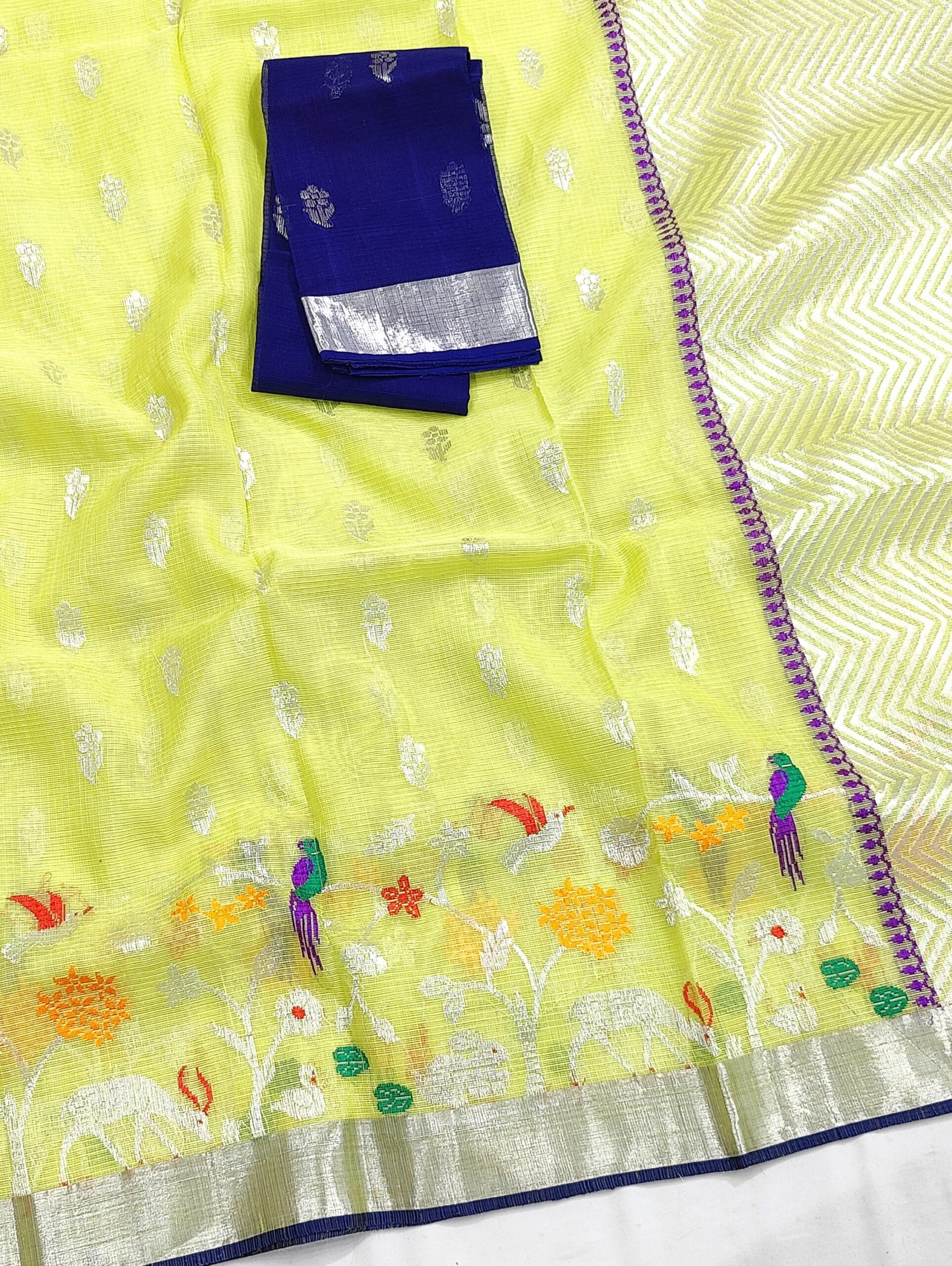 PURE SKIRT DESIGN ZARIKOTA HANDLOOM SAREE S-156 - Image 2