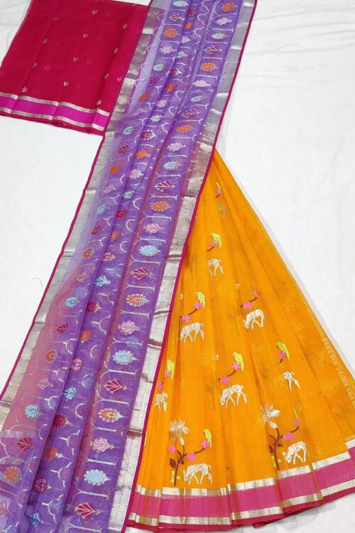 PURE ZARIKOTA HANDLOOM LEHANGA MATERIAL SET – L79